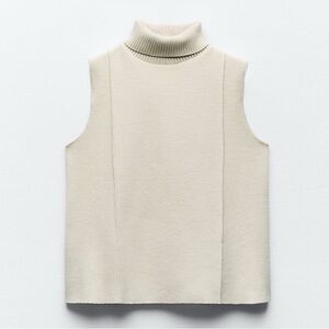 Zara Cream Turtleneck Sweater